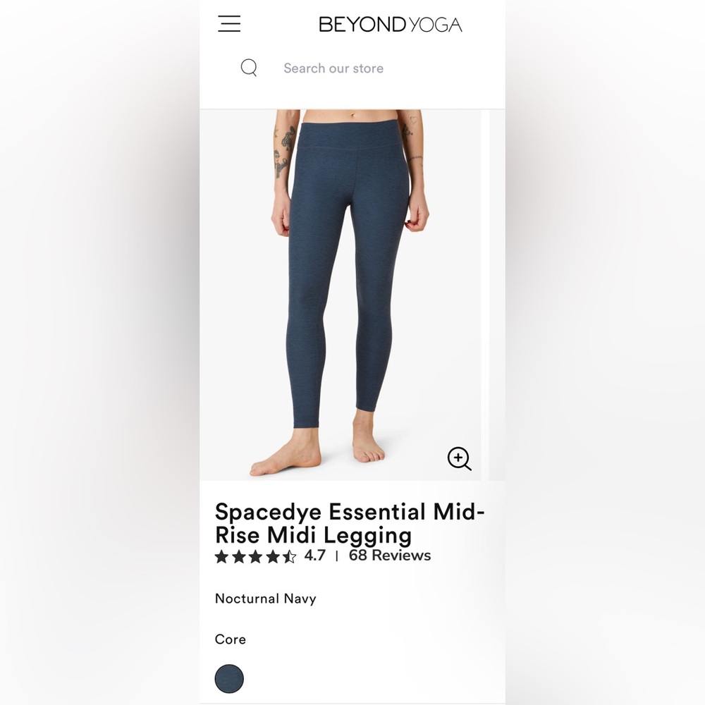 Beyond yoga Spacedye essential mid rise midi leggings